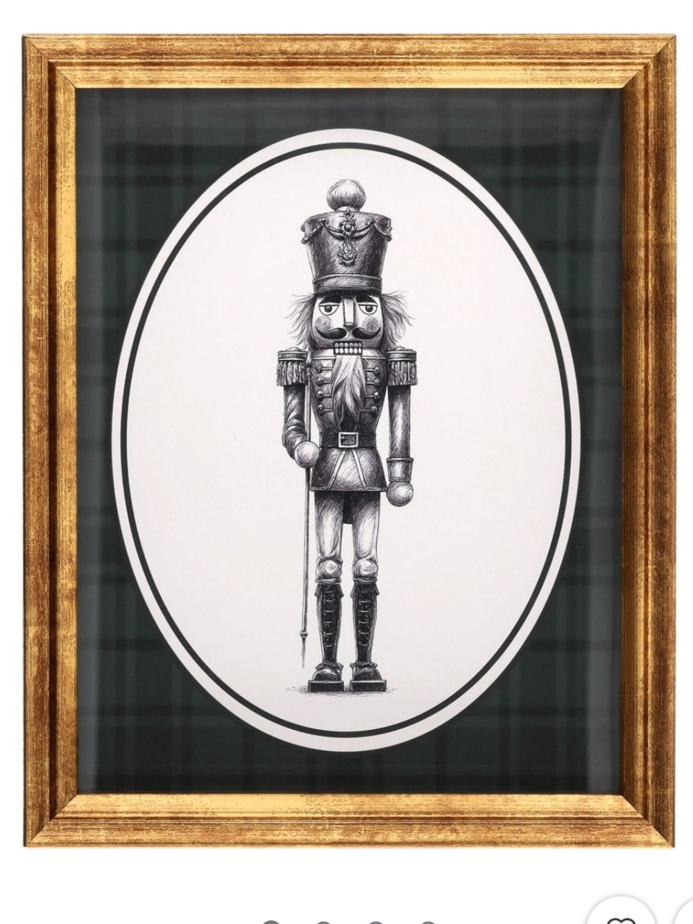 Texas House Nutcracker Print Framed Christmas Wall Art, Multicolor, 8"× 10"